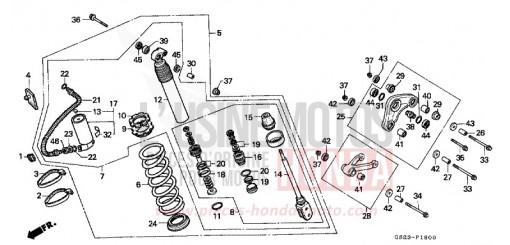 KISSEN, HINTEN (CR80RL/RM) CR80RL de 1990